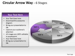 Circular arrow diagram way 6 stages 8