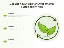 Circular arrow icon for environmental sustainability plan