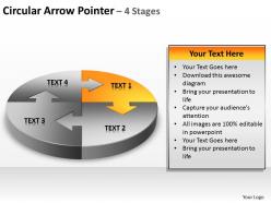Circular arrow pointer 4 stages powerpoint diagrams presentation slides graphics 0912