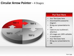 Circular arrow pointer 4 stages powerpoint diagrams presentation slides graphics 0912