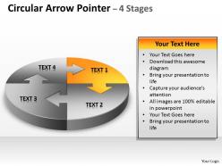 Circular arrow pointer 4 stages templates 7