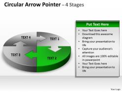 Circular arrow pointer 4 stages templates 7