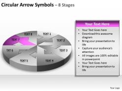Circular arrow symbols 8 stages powerpoint diagrams presentation slides graphics 0912