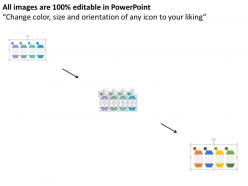 Circular arrows for business process bar graph flat powerpoint design