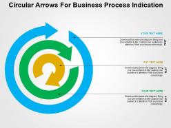 Circular arrows for business process indication flat powerpoint design