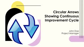 Circular Arrows Showing Continuous Improvement Cycle PPT Outline AT