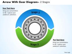 Circular arrows with gears 2 stages 5