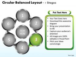 Circular balanced layout 7 stages powerpoint diagrams presentation slides graphics 0912