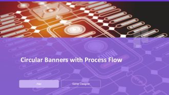 Circular Banners With Process Flow PPT Guidelines AT