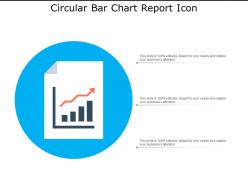 Circular bar chart report icon