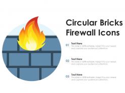 Circular bricks firewall icons
