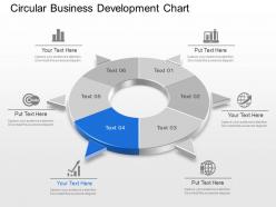 Circular business development chart powerpoint template slide