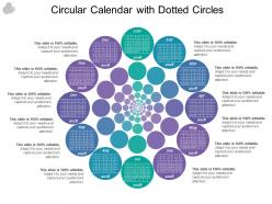 Circular calendar with dotted circles