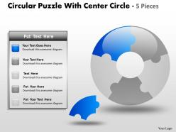 Circular center circle 5 pieces ppt 18