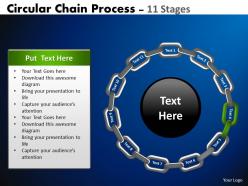 Circular chain flowchart process diagram 11 stages 2