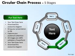 Circular chain flowchart process diagram 5