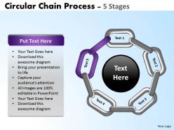 Circular chain flowchart process diagram 5