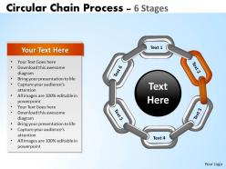 Circular chain flowchart process diagram 6 stages
