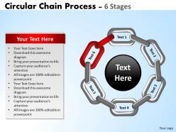 Circular chain flowchart process diagram 6 stages