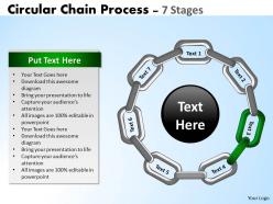 Circular chain flowchart process diagram 7 stages 2