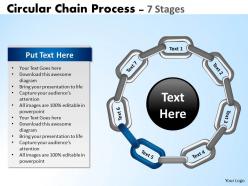 Circular chain flowchart process diagram 7 stages 2
