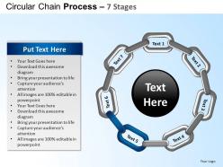 Circular chain flowchart process diagram 7 stages ppt templates 0412