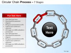 Circular chain flowchart process diagram 7 stages ppt templates 0412
