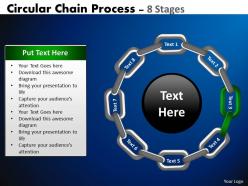 Circular chain flowchart process diagram 8 stages 3