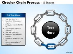 Circular chain flowchart process diagram 8 stages