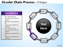 Circular chain flowchart process diagram 8 stages