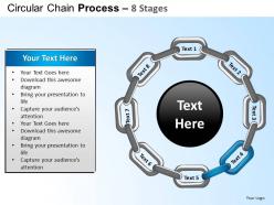 Circular chain flowchart process diagram 8 stages ppt templates 0412