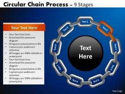 Circular chain flowchart process diagram 9 stages 3