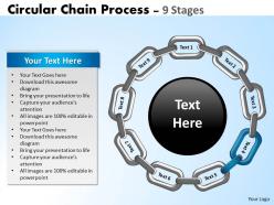 Circular chain flowchart process diagram 9 stages
