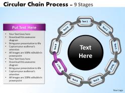 Circular chain flowchart process diagram 9 stages