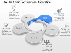 Circular chart for business application powerpoint template slide