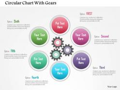 Circular Chart With Gears Powerpoint Template