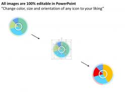 Circular chart with percentage representation flat powerpoint design