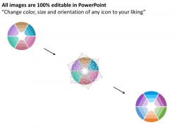 Circular chart with segment for data analysis flat powerpoint design