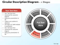 Circular description diagram 8 stages powerpoint diagrams presentation slides graphics 0912