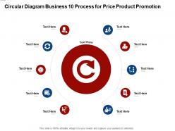 Circular diagram business 10 process for price product promotion infographic template