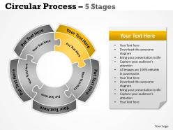 Circular diagram process 5 stages 12