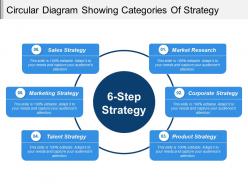 Circular diagram showing categories of strategy