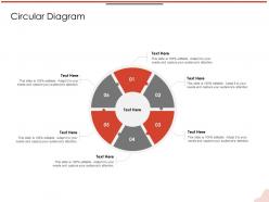 Circular diagram text here m2114 ppt powerpoint presentation slides outline