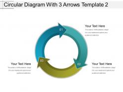Circular diagram with 3 arrows template 2 powerpoint show