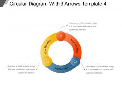 Circular diagram with 3 arrows template 4 ppt design