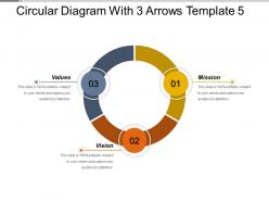 Circular diagram with 3 arrows template 5 ppt diagrams
