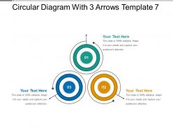 Circular diagram with 3 arrows template 7 ppt icon