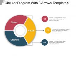 Circular diagram with 3 arrows template 9 ppt images