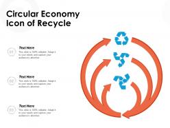 Circular Economy Icon Of Recycle