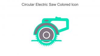 Circular Electric Saw Colored Icon In Powerpoint Pptx Png And Editable Eps Format